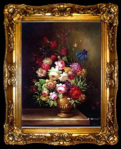 framed  unknow artist Floral, beautiful classical still life of flowers.046, ta009-2